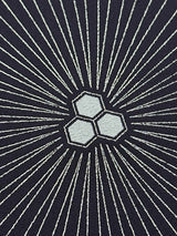 あの憧れの着物の柄を名古屋帯に！ 染め九寸名古屋帯 煌めきの大唐松 墨黒 [紅衣オリジナル]