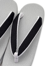 【新作/Mサイズのみ】THE シンプル　カレンブロッソ 鼻緒/帯地黒紅色・台/薄鼠 Mサイズ [紅衣オリジナル]