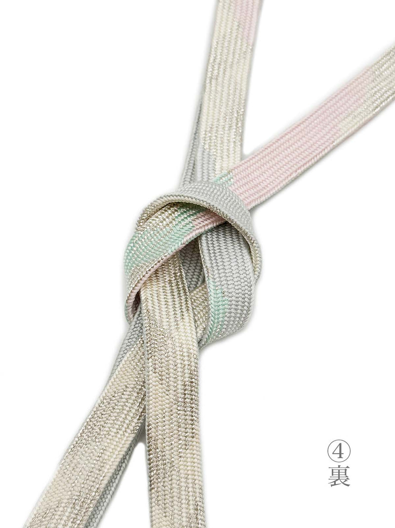 【各1点ずつ】お茶会や初釜にも！リバーシブルも魅力的！エレガント帯締　高麗組　銀よろけ