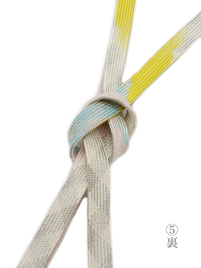 【各1点ずつ】お茶会や初釜にも！リバーシブルも魅力的！エレガント帯締　高麗組　銀よろけ