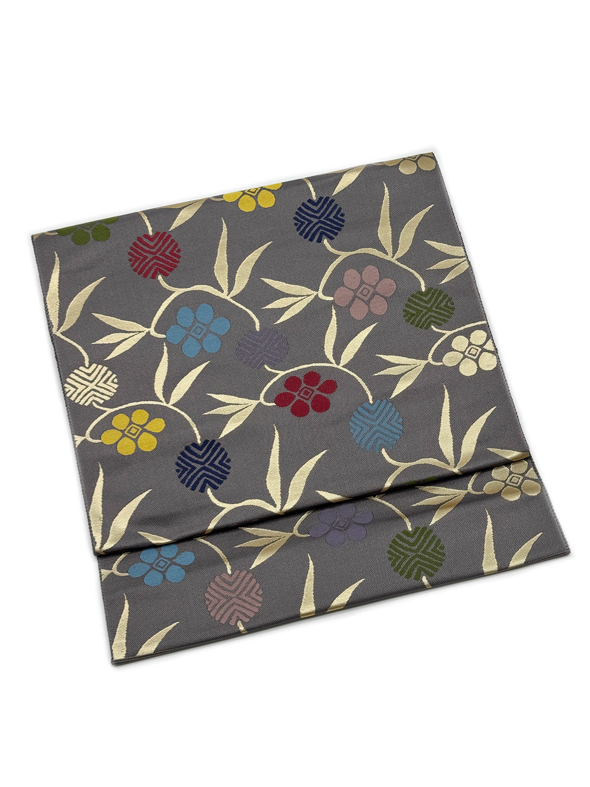 250回記念】1点限定 茶道におすすめ西陣織九寸名古屋帯 ①笹蔓文様