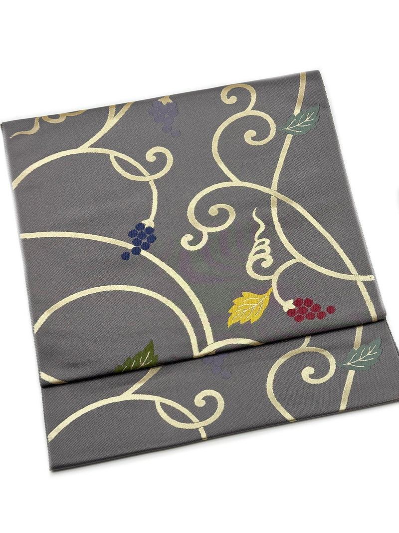 250回記念】1点限定 茶道におすすめ西陣織九寸名古屋帯 ③葡萄唐草