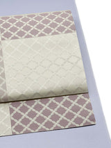 【限定１点/見える福袋20万円←50万円相当】⑦色無地/淡藤色　名古屋帯/変わり市松七宝 白地に紅藤濃淡 　帯締/花紺青　2026年初商