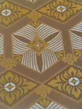 【期限特典】限定１点　大丈夫！と安心感のある西陣織 　本袋袋帯　若松菱/錆利休色