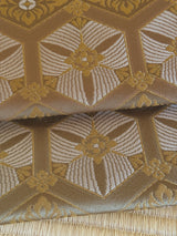 【期限特典】限定１点　大丈夫！と安心感のある西陣織 　本袋袋帯　若松菱/錆利休色