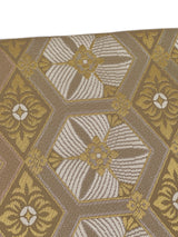 【期限特典】限定１点　大丈夫！と安心感のある西陣織 　本袋袋帯　若松菱/錆利休色