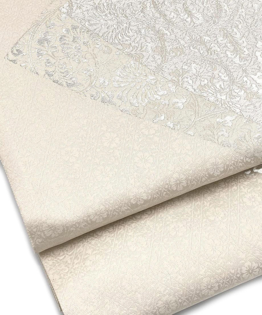 残わずか】安住の地のパートナーのような 袋帯 色紙唐花紋[紅衣