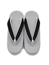 【新作/Mサイズのみ】THE シンプル　カレンブロッソ 鼻緒/帯地黒紅色・台/薄鼠 Mサイズ [紅衣オリジナル] - 木下着物研究所