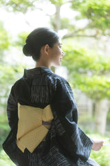 【新作/限定３点/期限特典】 綿紬浴衣 竺仙コラボ 段松葉 /裄ながさんもOK！ [紅衣オリジナル] - 木下着物研究所