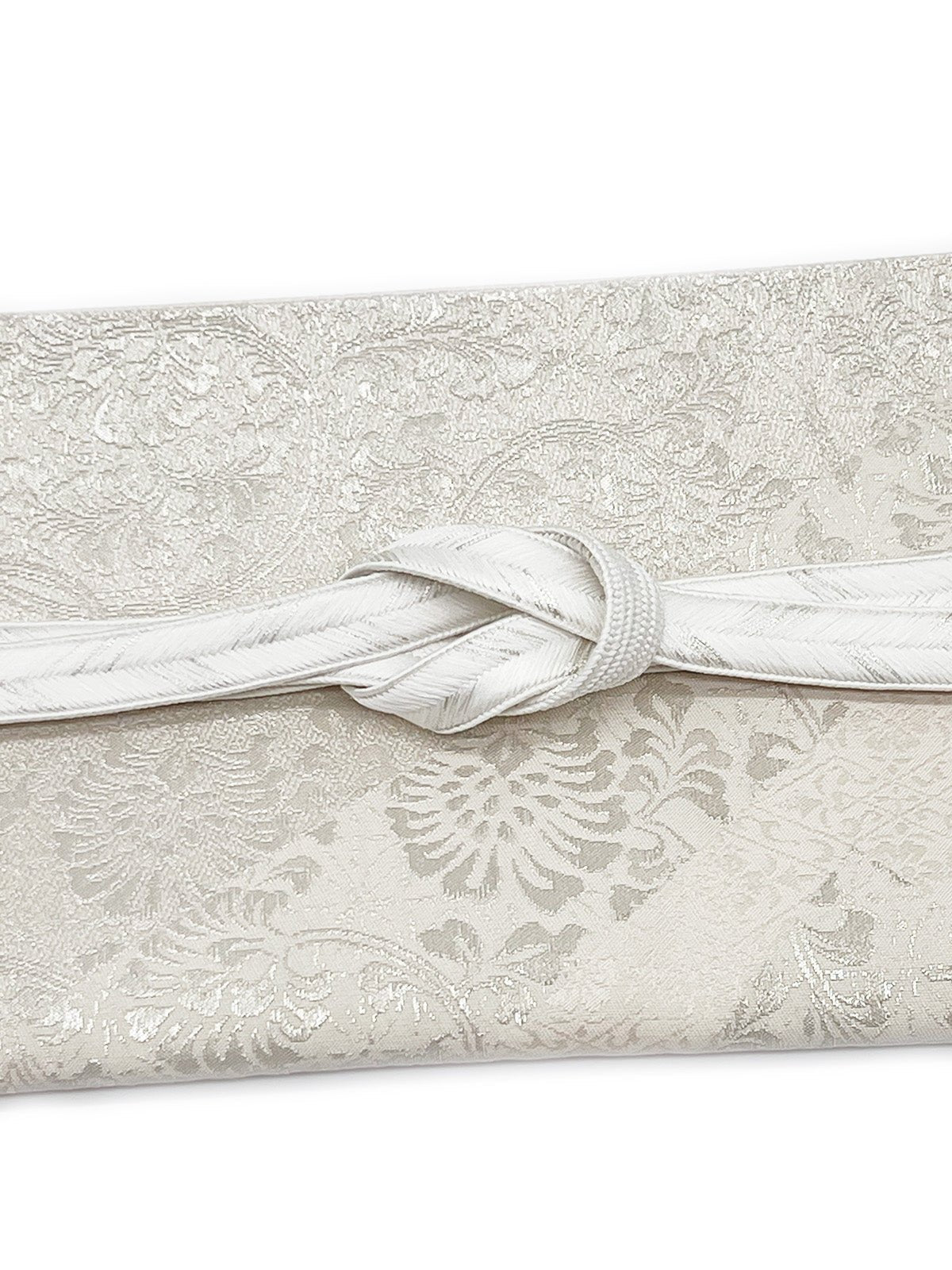 新作】銀の輝きと絶妙なボリュームで上品に映える一本、大和高麗組 帯