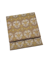 【期限特典】限定１点　大丈夫！と安心感のある西陣織 　本袋袋帯　若松菱/錆利休色 - 木下着物研究所