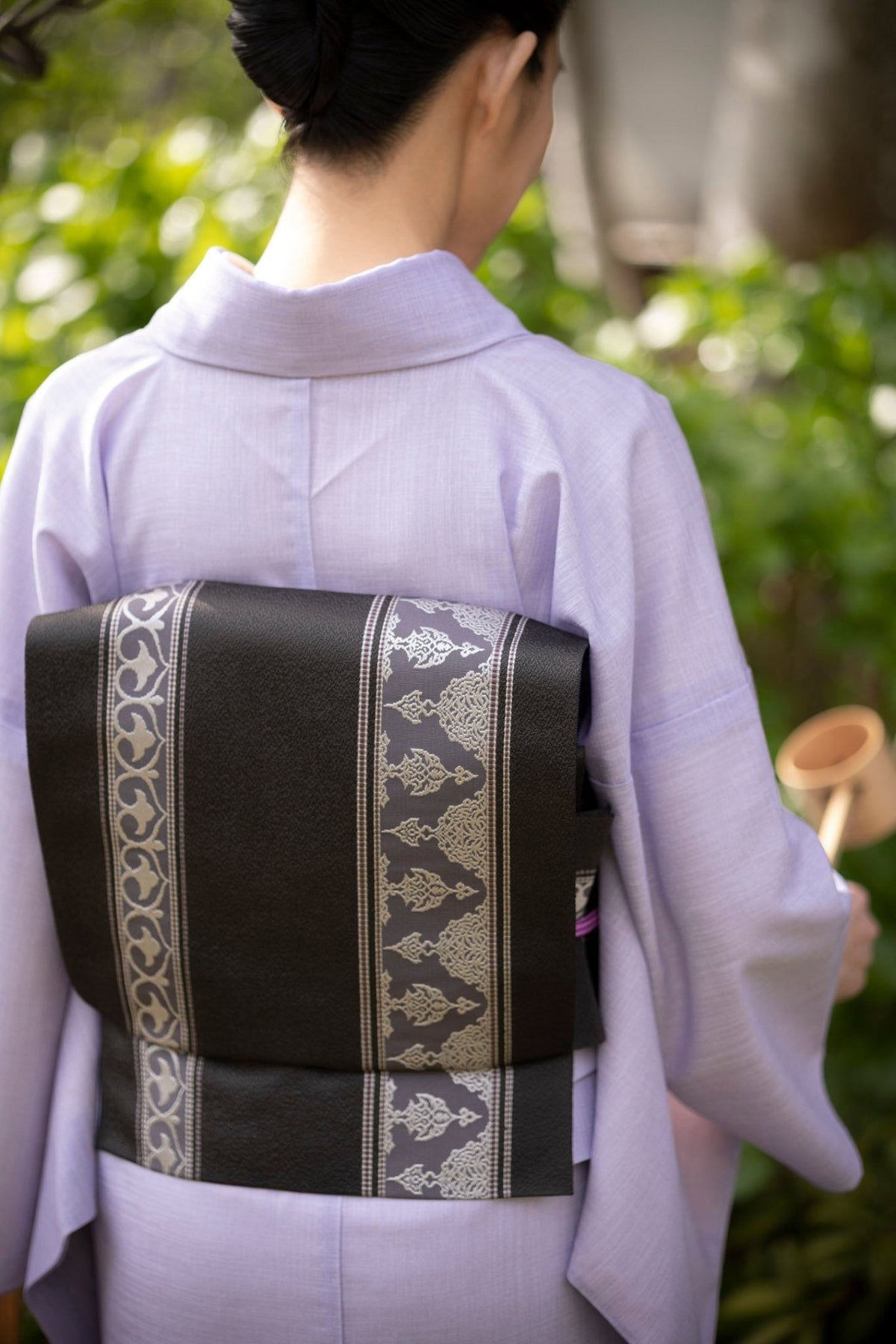 完売御礼/再生産不可】初心者でも上手に結べる名古屋帯/古銅 黒紅色