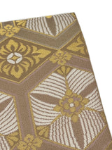 【期限特典】限定１点　大丈夫！と安心感のある西陣織 　本袋袋帯　若松菱/錆利休色 - 木下着物研究所