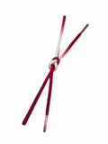 【ごく少量/再入荷】ゆるぎ組手組帯締め 二色暈し 臙脂色×純白 [紅衣オリジナル] - 木下着物研究所