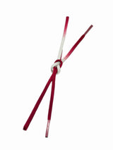 【ごく少量/再入荷】ゆるぎ組手組帯締め 二色暈し 臙脂色×純白 [紅衣オリジナル] - 木下着物研究所