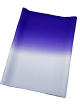 【新色】二色暈し 艶帯揚　紺桔梗×白縹[紅衣オリジナル] - 木下着物研究所