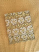 【期限特典】限定１点　大丈夫！と安心感のある西陣織 　本袋袋帯　若松菱/錆利休色 - 木下着物研究所