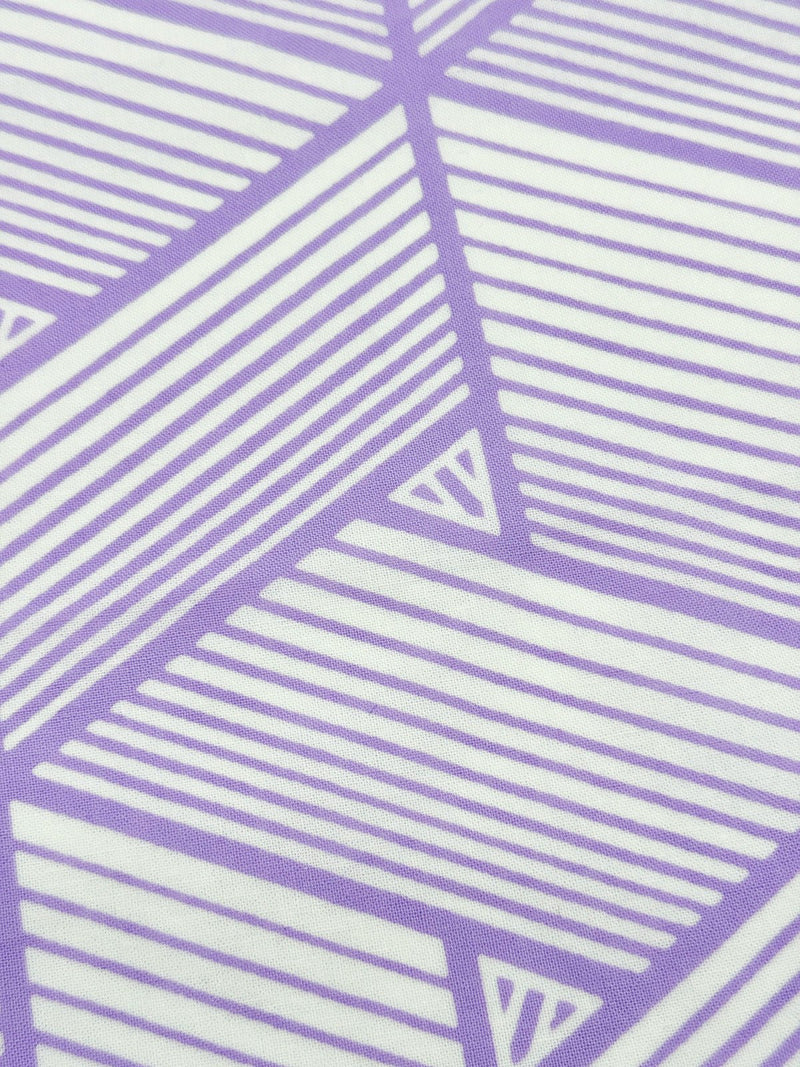 【新色】わかる人にわかる！オリジナル手ぬぐい(注染) 網代麻葉 白×藤色 - 木下着物研究所