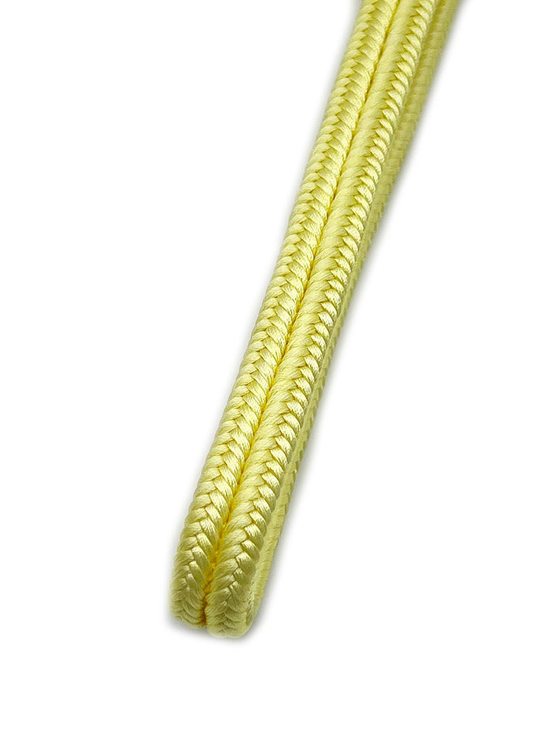 【少量再入荷】ゆるぎ組手組帯締 二色暈し 檸檬色×純白[紅衣オリジナル] - 木下着物研究所