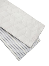 【期限特典/新作】超・半幅帯！大人の上質なリバーシブル小袋帯 網代麻葉 白鼠 博多織 [紅衣オリジナル] - 木下着物研究所