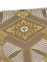 【期限特典】限定１点　大丈夫！と安心感のある西陣織 　本袋袋帯　若松菱/錆利休色 - 木下着物研究所