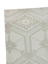 【期限特典】限定１点　大丈夫！と安心感のある西陣織 　本袋袋帯　若松菱/白地 - 木下着物研究所