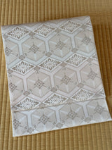 【期限特典】限定１点　大丈夫！と安心感のある西陣織 　本袋袋帯　若松菱/白地 - 木下着物研究所