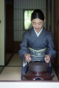 【受注終了】 博多織八寸名古屋帯 ペルシャ草花紋　藤色[紅衣オリジナル] - 木下着物研究所