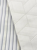 【期限特典/新作】超・半幅帯！大人の上質なリバーシブル小袋帯 網代麻葉 白鼠 博多織 [紅衣オリジナル] - 木下着物研究所