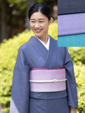 毎日の着物生活を可能にする上質な洗える着物 大小霰[紅衣オリジナル]※手縫いマイサイズ仕立て 単衣夏用 - 木下着物研究所