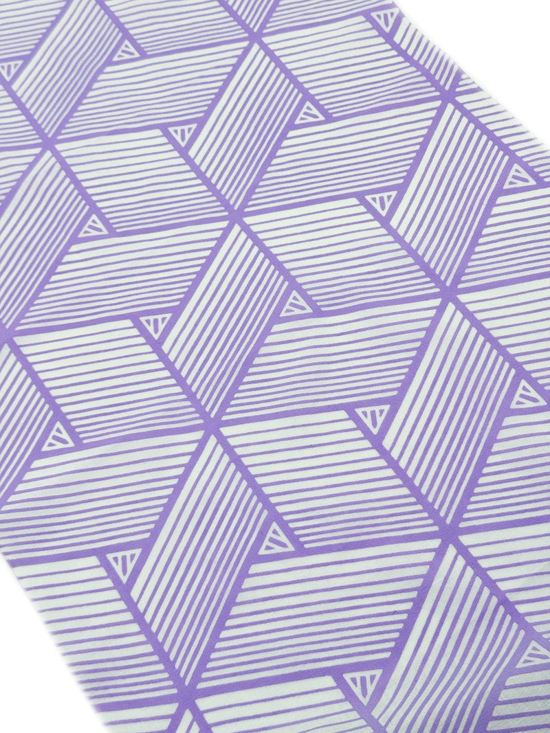 【新色】わかる人にわかる！オリジナル手ぬぐい(注染) 網代麻葉 白×藤色 - 木下着物研究所