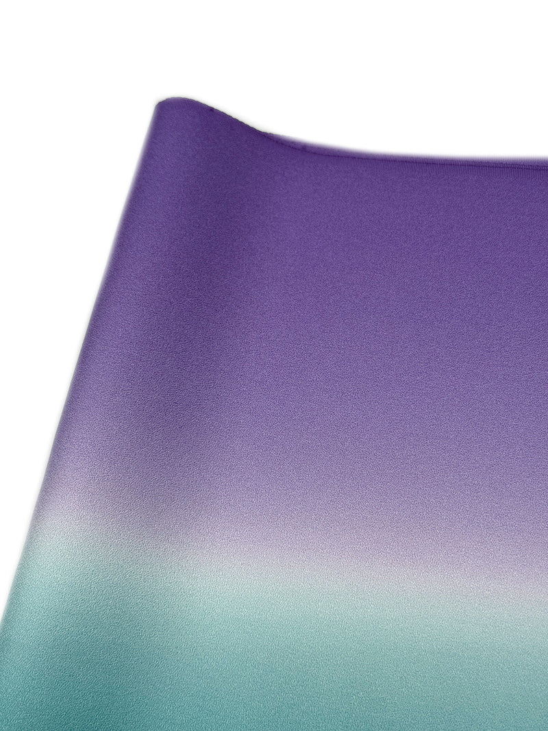 【新色】二色暈し 艶帯揚　ナイルブルー×藤紫[紅衣オリジナル] - 木下着物研究所