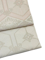 【期限特典】限定１点　大丈夫！と安心感のある西陣織 　本袋袋帯　若松菱/白地 - 木下着物研究所