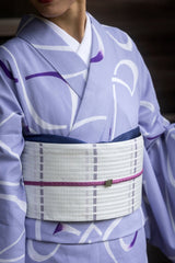 【新作/期限特典】着物で着られる浴衣 瓢(ひさご) 青藤色に今紫　[紅衣オリジナル] - 木下着物研究所