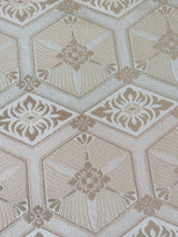 【期限特典】限定１点　大丈夫！と安心感のある西陣織 　本袋袋帯　若松菱/白地 - 木下着物研究所