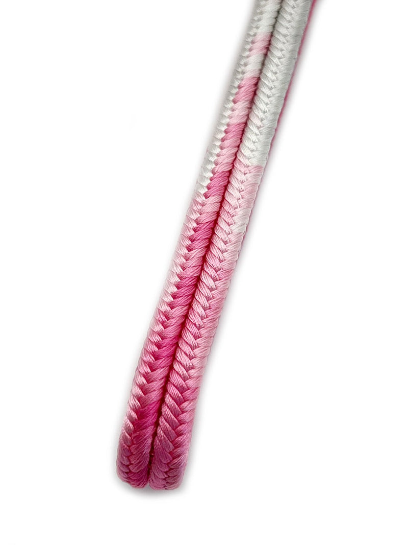【新色】ゆるぎ組手組帯締 二色暈し 薔薇色×月白[紅衣オリジナル] - 木下着物研究所