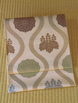 【期限特典】限定１点　大丈夫！と安心感のある西陣織 　本袋袋帯　立湧/菊桐文様 - 木下着物研究所