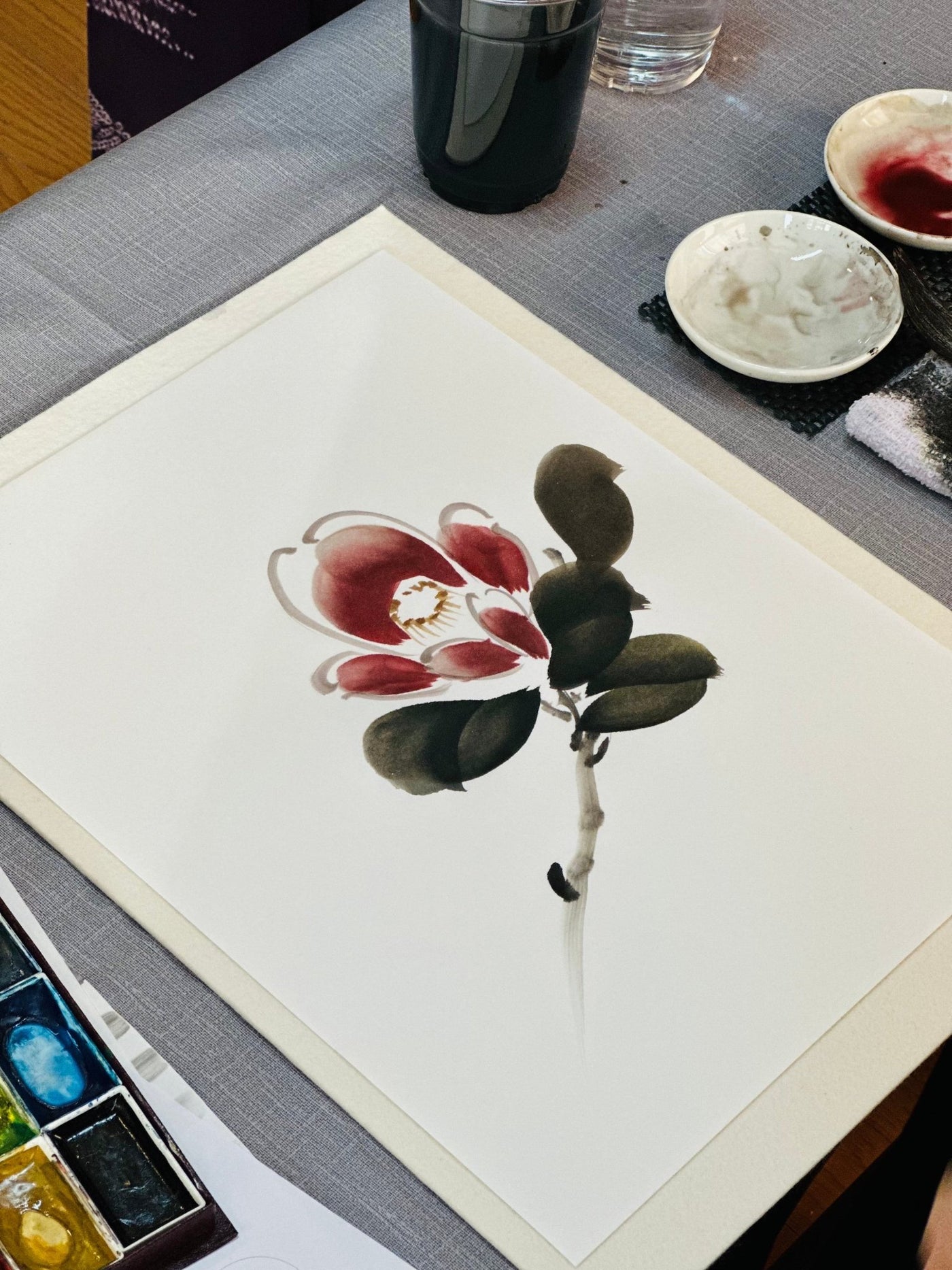 水墨画ワークショップ〜鎌倉で日本文化に触れる〜 – 木下着物研究所