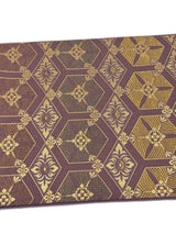 【期限特典】限定１点　大丈夫！と安心感のある西陣織 　本袋袋帯　若松菱/煤竹色 - 木下着物研究所