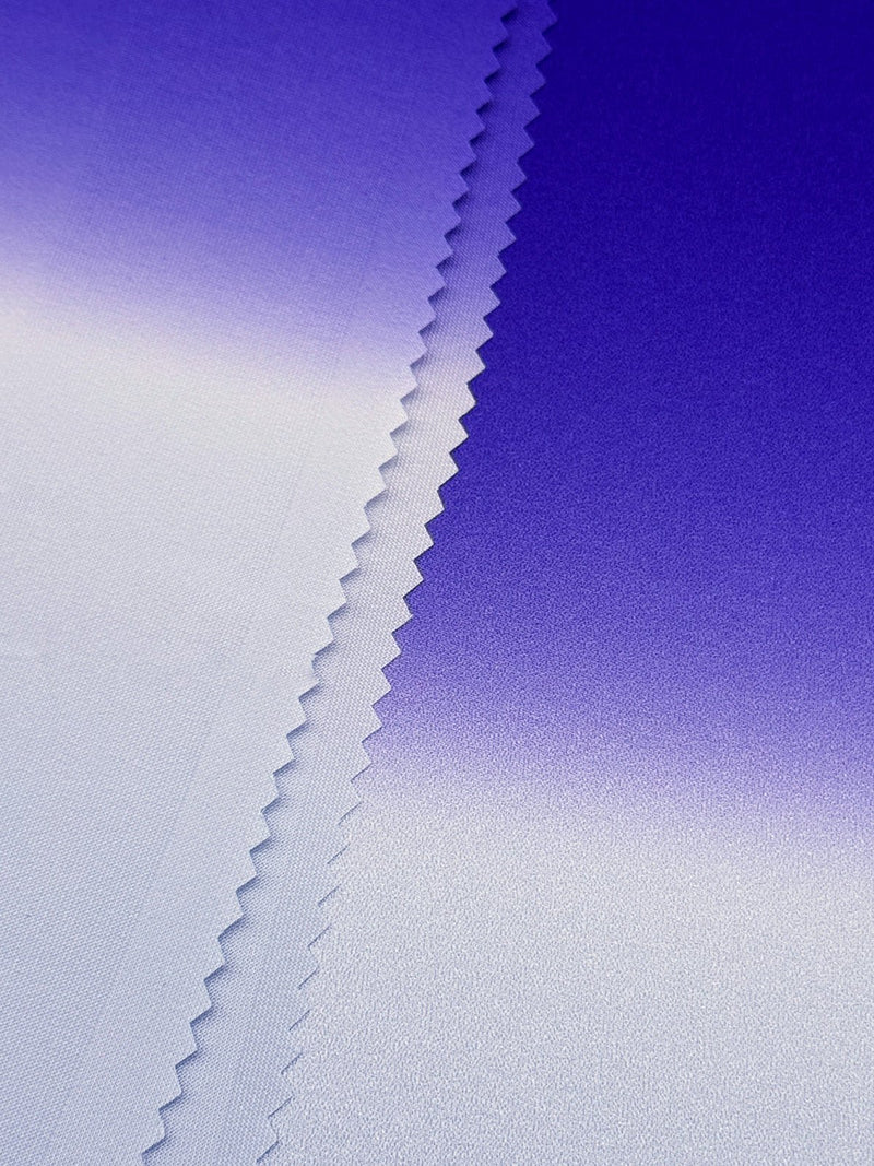 【新色】二色暈し 艶帯揚　紺桔梗×白縹[紅衣オリジナル] - 木下着物研究所