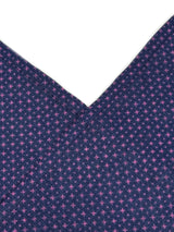 【新作】上質な洗える素材あづま袋　御召十 紺地に躑躅色 [紅衣オリジナル]みゆき袋、三角袋 - 木下着物研究所