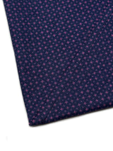 【新作】上質な洗える素材あづま袋　御召十 紺地に躑躅色 [紅衣オリジナル]みゆき袋、三角袋 - 木下着物研究所