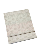 【期限特典】限定１点　大丈夫！と安心感のある西陣織 　本袋袋帯　若松菱/白地 - 木下着物研究所