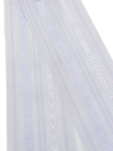 【新作】夏以外も使える！おしゃれな紗の伊達締め/博多織　薄鼠地に青藤と淡紅色　[紅衣オリジナル] - 木下着物研究所