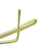 【少量再入荷】ゆるぎ組手組帯締 二色暈し 檸檬色×純白[紅衣オリジナル] - 木下着物研究所