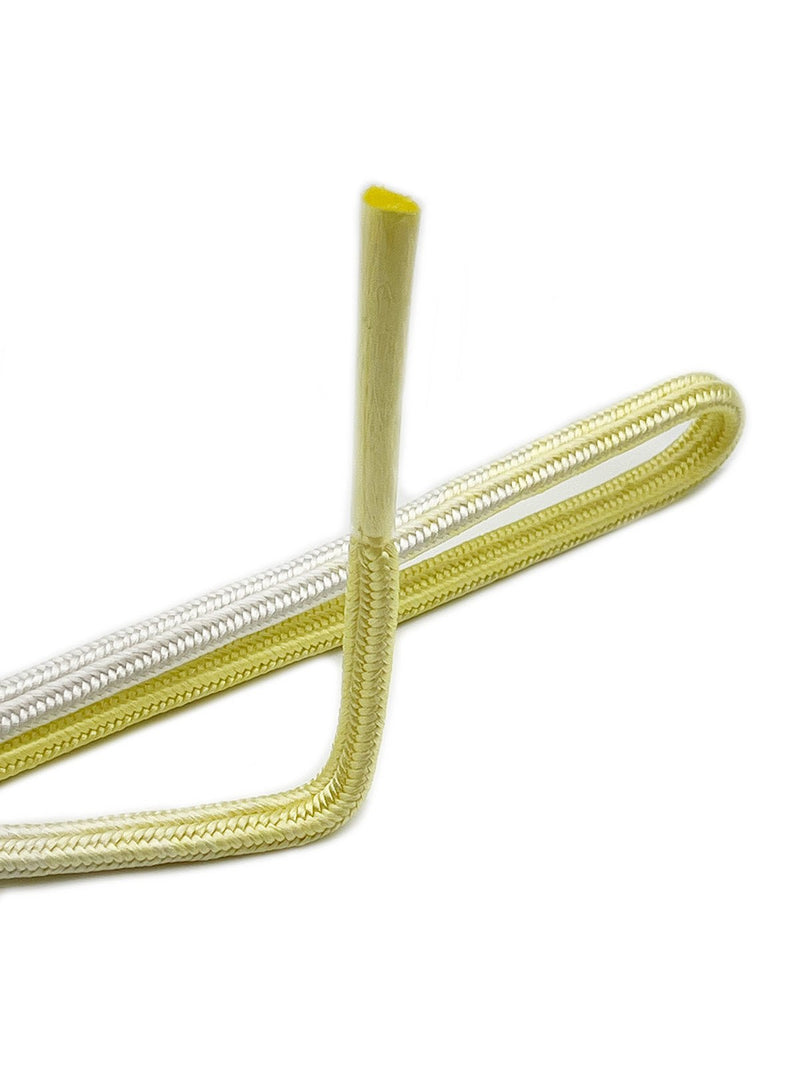 【少量再入荷】ゆるぎ組手組帯締 二色暈し 檸檬色×純白[紅衣オリジナル] - 木下着物研究所