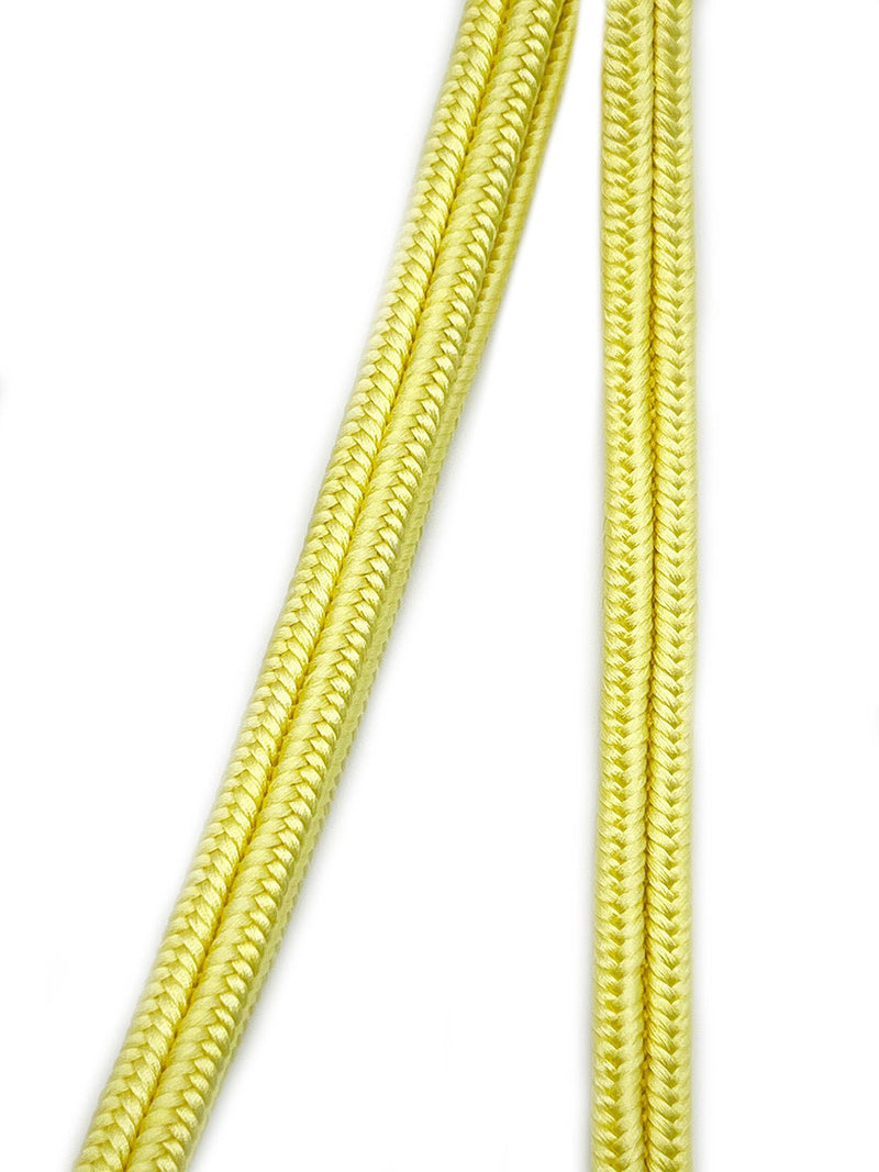 【少量再入荷】ゆるぎ組手組帯締 二色暈し 檸檬色×純白[紅衣オリジナル] - 木下着物研究所