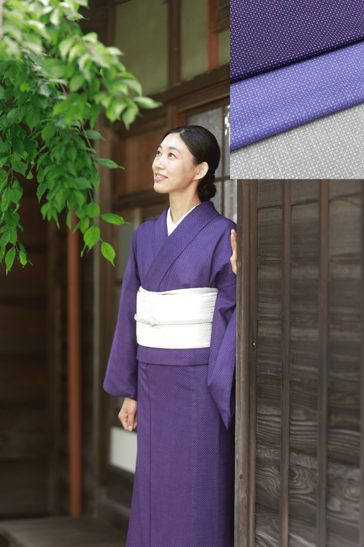 毎日の着物生活を可能にする上質な洗える着物 御召十 [紅衣