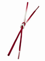 【ごく少量/再入荷】ゆるぎ組手組帯締め 二色暈し 臙脂色×純白 [紅衣オリジナル] - 木下着物研究所