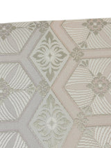 【期限特典】限定１点　大丈夫！と安心感のある西陣織 　本袋袋帯　若松菱/白地 - 木下着物研究所